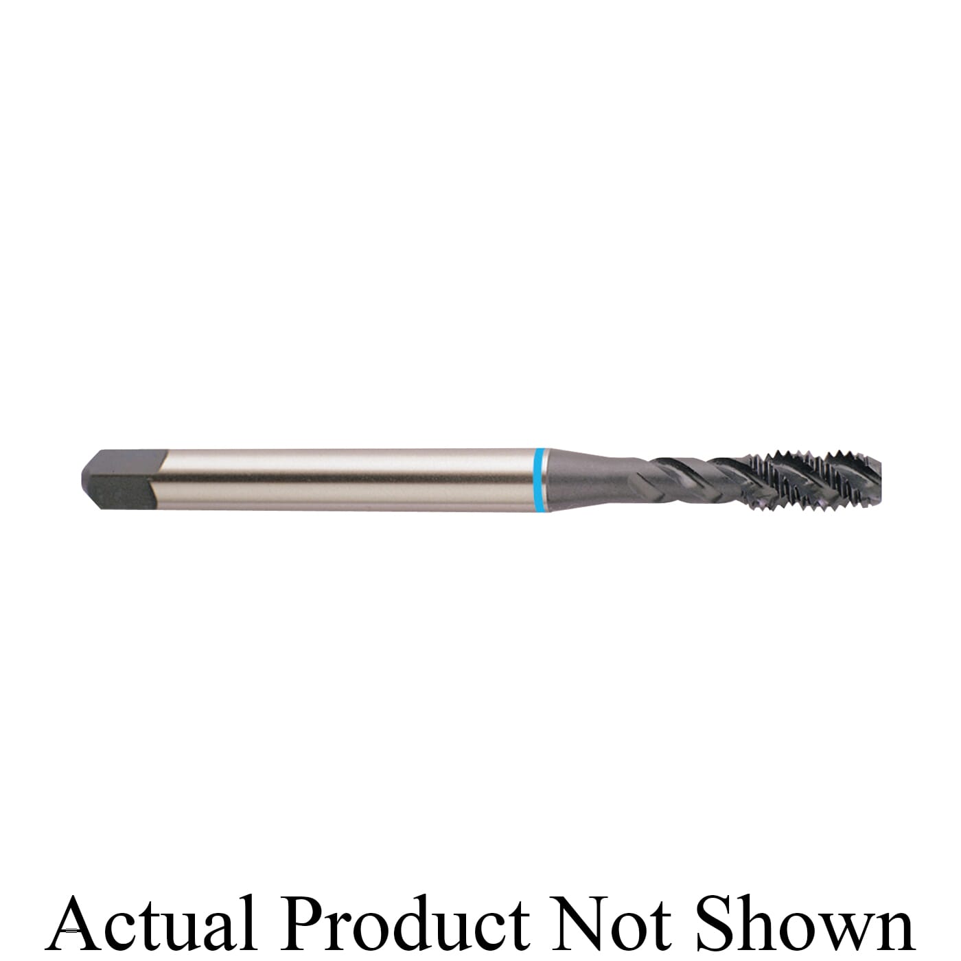 1"-8 H6 Blue Ring Tap HSS-PM 4-Flute Spiral Flute Modified Bottoming DIN Length Hardslick | YG-1 BK786